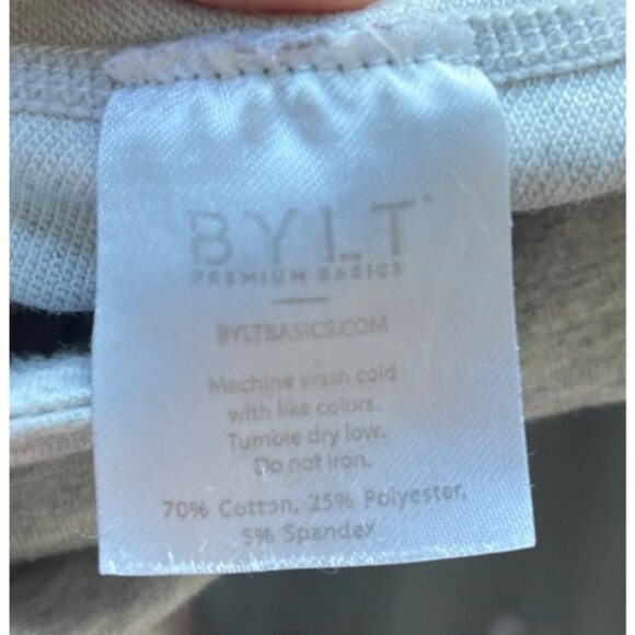 BYLT Mens Drop Cut LUX Short Sleeve Shirt Size XL Heathered Gray Stretch Durable - Picture 7 of 8